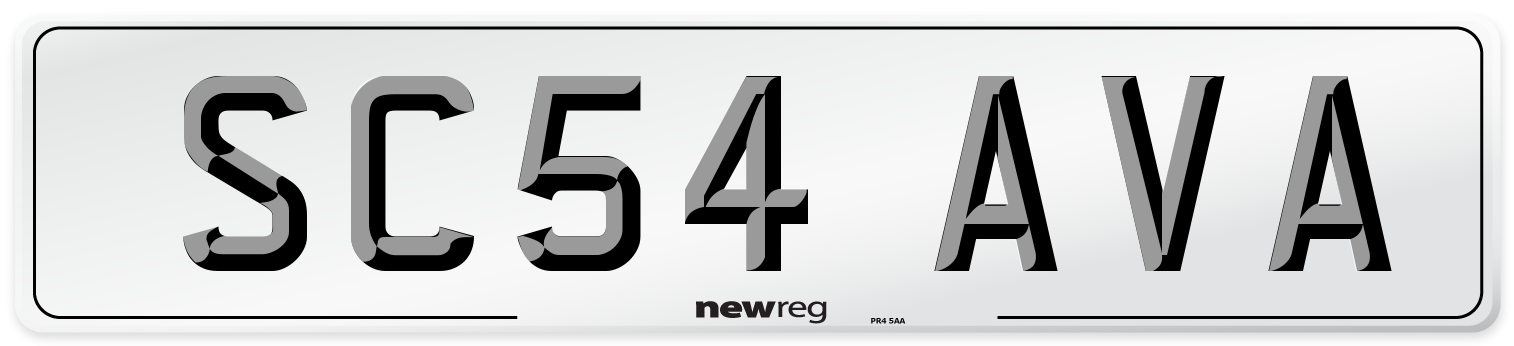 SC54 AVA Number Plate from New Reg